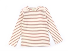 Petit Piao sea shell pink stribet t-shirt